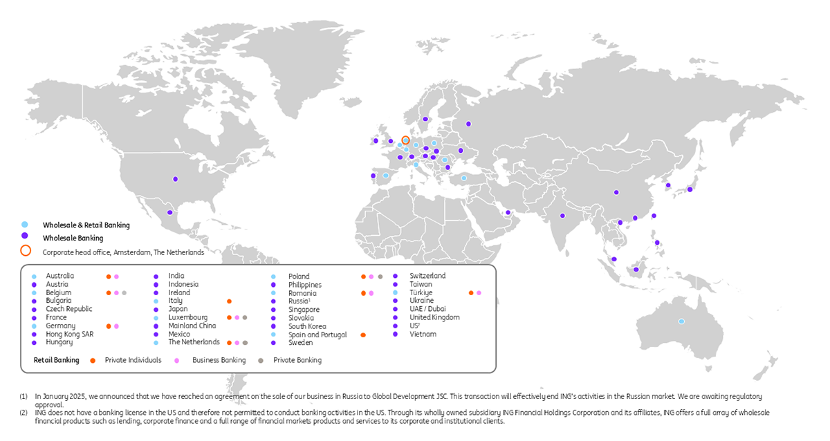 ING countries world map