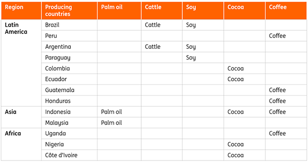 commodity country matrix applied