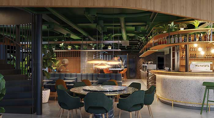 An artist's impression of the interior by Powerhouse Company