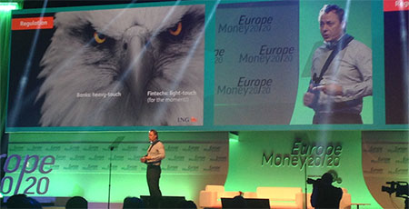 Fintech: Friend or Foe of the Banks? Ralph Hamers delivering his keynote speech at Money 20/20 in April in Copenhagen.